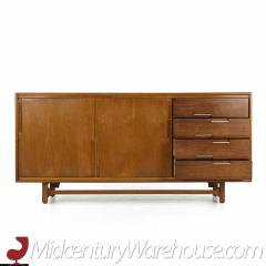 Cavalier Furniture Mid Century Brass and Walnut Lowboy Dresser - 3688229