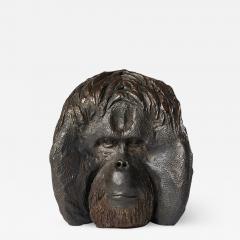 Cecile Ballureau ORANG UTAN HEAD Bronze sculpture 1 8 - 2227735
