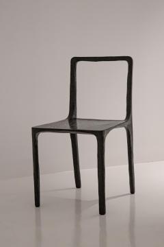 Cedric Breisacher French Contemporary Charred Oak Side Chairs - 4605626
