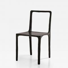 Cedric Breisacher French Contemporary Charred Oak Side Chairs - 4620145