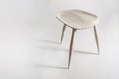 Cedric Breisacher French Contemporary Hand Sculpted Wooden Stool - 4613049