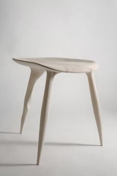 Cedric Breisacher French Contemporary Hand Sculpted Wooden Stool - 4613050