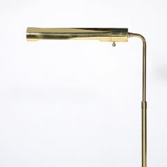 Cedric Hartman Adjustable Brass Floor Lamps W Cylindrical Shades Manner of Cedric Hartman - 3703359