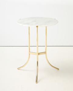 Cedric Hartman Cedric Hartman Brass And Carrara Marble Side Table - 4579349
