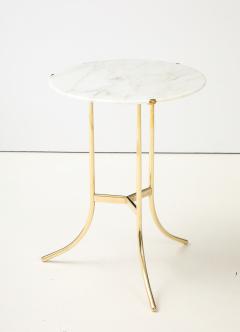 Cedric Hartman Cedric Hartman Brass And Carrara Marble Side Table - 4646373