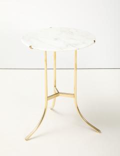 Cedric Hartman Cedric Hartman Brass And Carrara Marble Side Table - 4646377