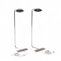 Cedric Hartman Cedric Hartman Mid Century Chrome Floor Lamps Pair - 4235801
