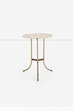 Cedric Hartman Cedric Hartman Model AE Side Table in Brass Bronze and Travertine 1973 - 4239884
