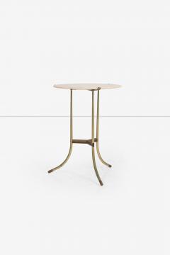 Cedric Hartman Cedric Hartman Model AE Side Table in Brass Bronze and Travertine 1973 - 4239885