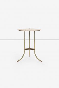 Cedric Hartman Cedric Hartman Model AE Side Table in Brass Bronze and Travertine 1973 - 4239886