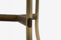 Cedric Hartman Cedric Hartman Model AE Side Table in Brass Bronze and Travertine 1973 - 4239890