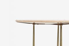 Cedric Hartman Cedric Hartman Model AE Side Table in Brass Bronze and Travertine 1973 - 4239892
