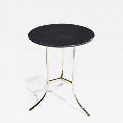 Cedric Hartman Cedric Hartman Polished Steel and Brass Side Table with Black Granite Top - 2155691