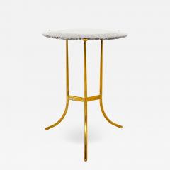 Cedric Hartman Mid Century Brass and Marble Side End Table - 1883380