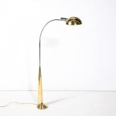 Cedric Hartman Mid Century Modernist Floor Lamp in Chrome Polished Brass by Cedric Hartman - 3276048