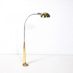 Cedric Hartman Mid Century Modernist Floor Lamp in Chrome Polished Brass by Cedric Hartman - 3276119