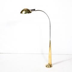 Cedric Hartman Mid Century Modernist Floor Lamp in Chrome Polished Brass by Cedric Hartman - 3276133