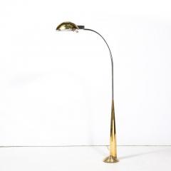 Cedric Hartman Mid Century Modernist Floor Lamp in Chrome Polished Brass by Cedric Hartman - 3276136