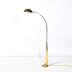 Cedric Hartman Mid Century Modernist Floor Lamp in Chrome Polished Brass by Cedric Hartman - 3276174