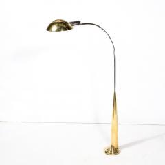 Cedric Hartman Mid Century Modernist Floor Lamp in Chrome Polished Brass by Cedric Hartman - 4162023