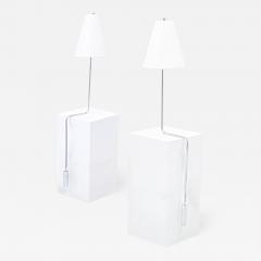 Cedric Hartman Minimalist Chrome Counterbalance Table Lamps - 1568867