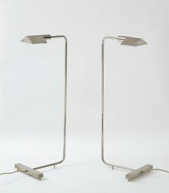 Cedric Hartman Pair of Nickel Plated Bronze Reading Lamps by Cedric Hartman USA 1970s - 2413634