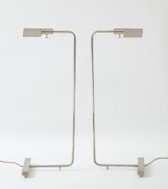 Cedric Hartman Pair of Nickel Plated Bronze Reading Lamps by Cedric Hartman USA 1970s - 2413636