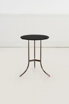Cedric Hartman Set of Three Cedric Hartman Bronze Black Granite Side Tables 1970s - 4529159