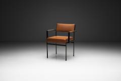 Cees Braakman Leather and Metal Armchair by Cees Braakman for Pastoe the Netherlands 1960s - 4687147