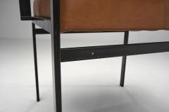 Cees Braakman Leather and Metal Armchair by Cees Braakman for Pastoe the Netherlands 1960s - 4687149