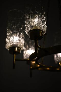 Ceiling Lamp in Brass and Glass 1950s - 4549728
