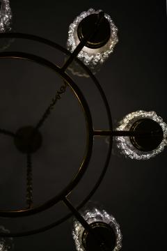 Ceiling Lamp in Brass and Glass 1950s - 4549731