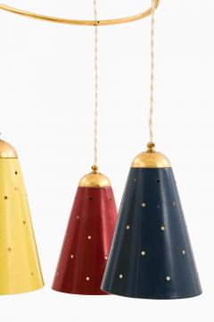 Ceiling Lamp with Four Conical Shades 1960s - 4443402