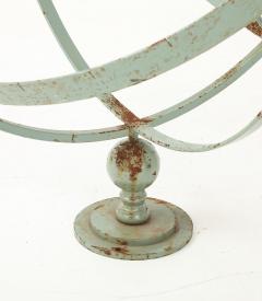 Celadon Painted English Mid 20th Century Iron Armillary - 4747642