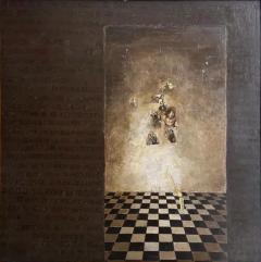Celina Chirino Large Celina Chirino Figurative Surrealist Oil Painting on Canvas Argentina - 3626985