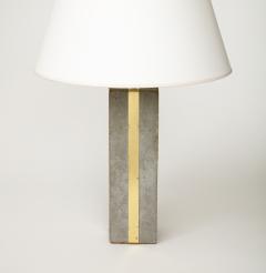 Cement and Patinated Brass Table Lamp United States c 1980 - 3515771