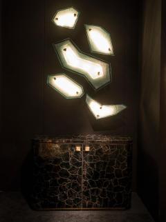 Cenote Sculptural Wall Sconces Made in Studio Glass by Domenico Ghir  - 1820137