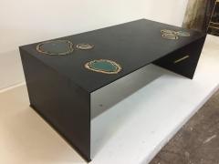 Cenotes an Original Custom Designed Cocktail Table with Agate Elements - 4628178