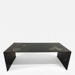 Cenotes an Original Custom Designed Cocktail Table with Agate Elements - 4759393