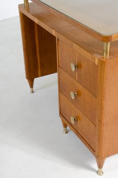Center desk in light oak wood with drawers on both sides - 2082499