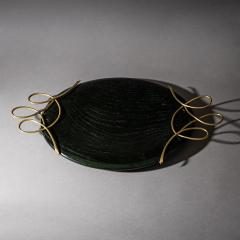 Centerpiece Wood and Brass Italy Mid 20th Century - 4810109