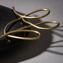 Centerpiece Wood and Brass Italy Mid 20th Century - 4810110