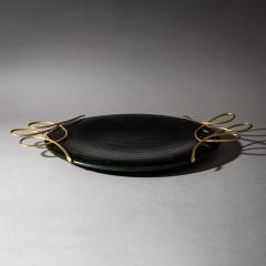 Centerpiece Wood and Brass Italy Mid 20th Century - 4810111