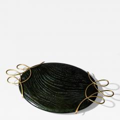 Centerpiece Wood and Brass Italy Mid 20th Century - 4811560