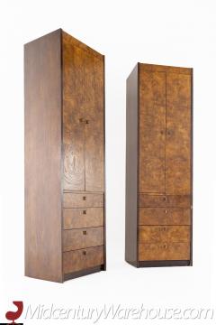 Century Furniture Brass and Burlwood Armoire Gentlemans Chest A Pair - 2569080