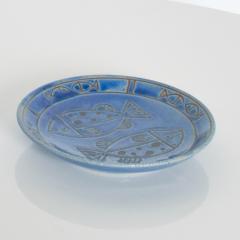 Ceramic Art Cobalt Blue Christian Fish Plate Pisces Decorative Display Dish - 1808306