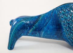 Ceramic Boar by Aldo Londi for Bitossi in Rimini blue Italy ca 1960 - 3429495