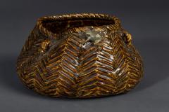 Ceramic Fishing Basket by Ito Tozan 1846 1920  - 2298872