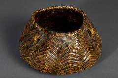 Ceramic Fishing Basket by Ito Tozan 1846 1920  - 2298873