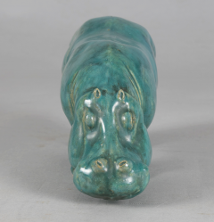Ceramic Glazed Turquoise Hippo - 2323565